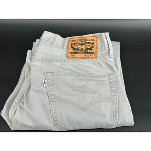 Levi's 505 Light Gray Straight Leg Jeans W32 L27 Classic Fit